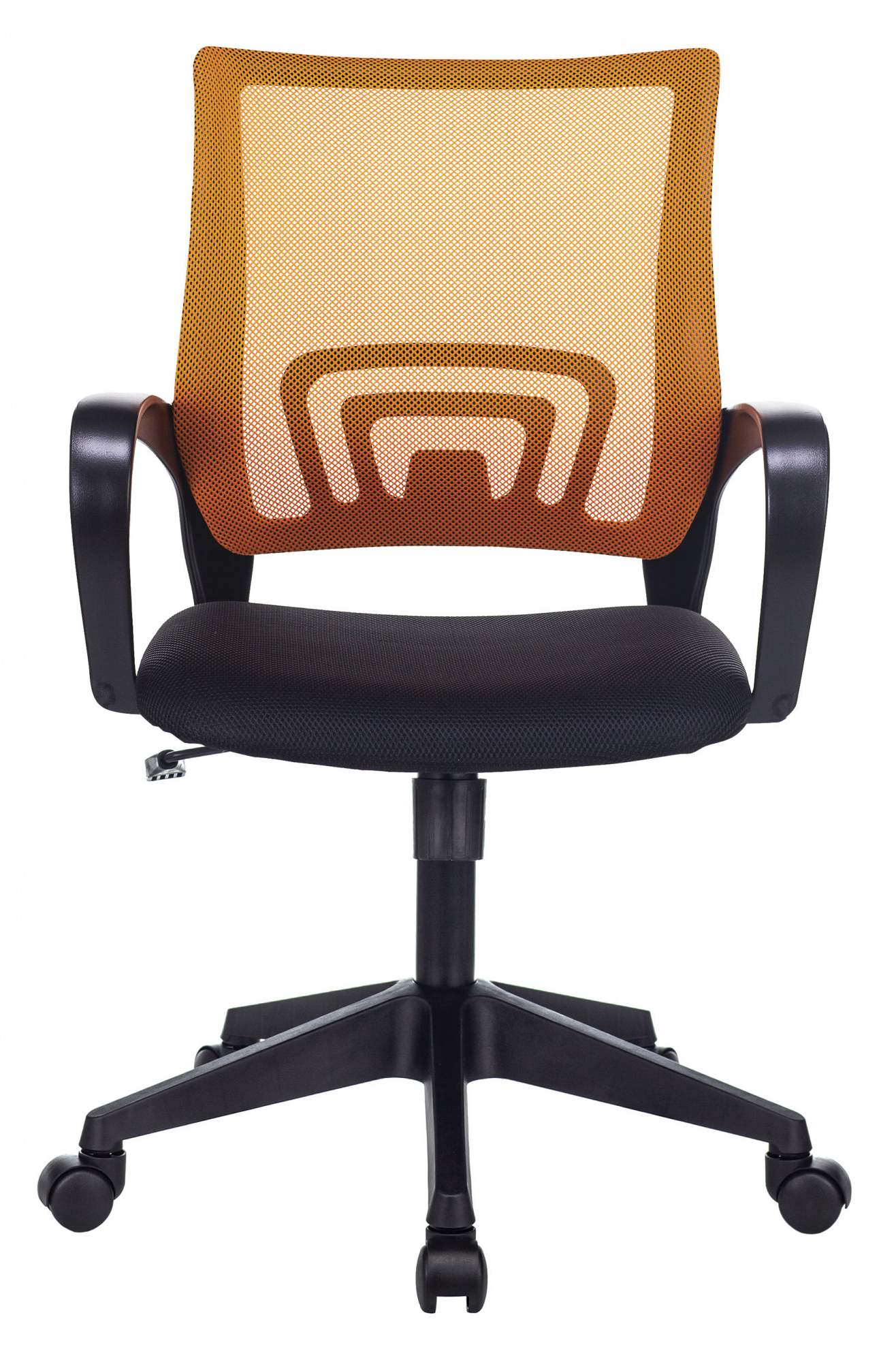 Кресло Бюрократ CH-695N оранжевый TW-38-3 сиденье черный TW-11 сетка/ткань крестов. пластик