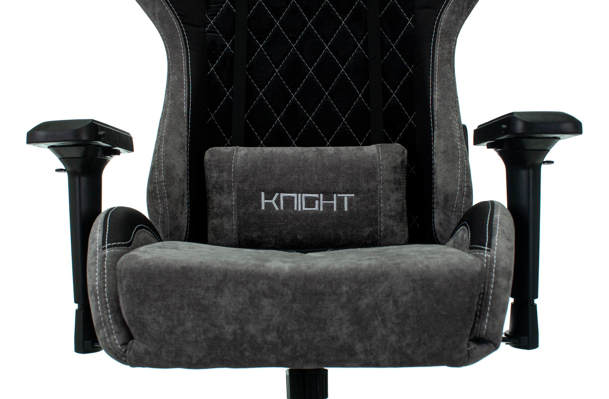 Кресло игровое Zombie VIKING 7 KNIGHT Fabric черный текстиль/эко.кожа с подголов. крестов. металл