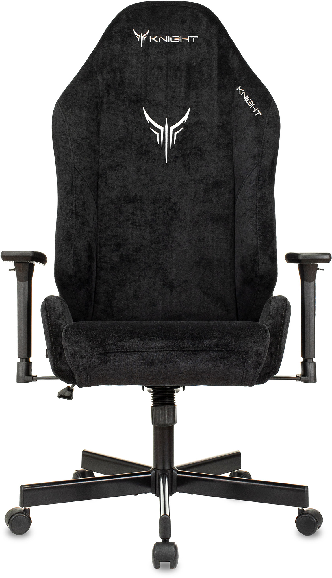 Кресло игровое Knight N1 Fabric черный Light-20 с подголов. крестов. металл