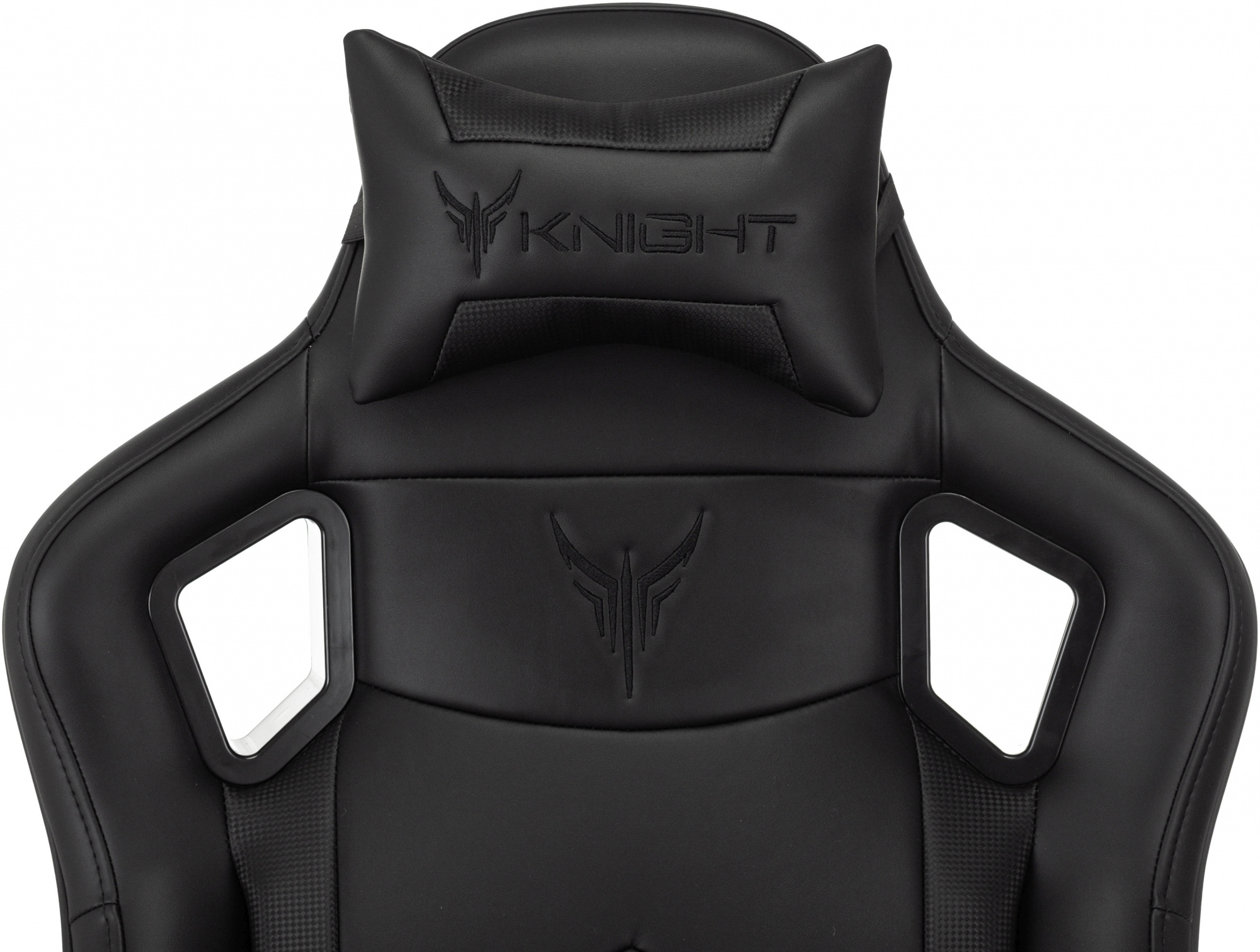 Кресло игровое Knight Gladiator черный эко.кожа крестов. металл