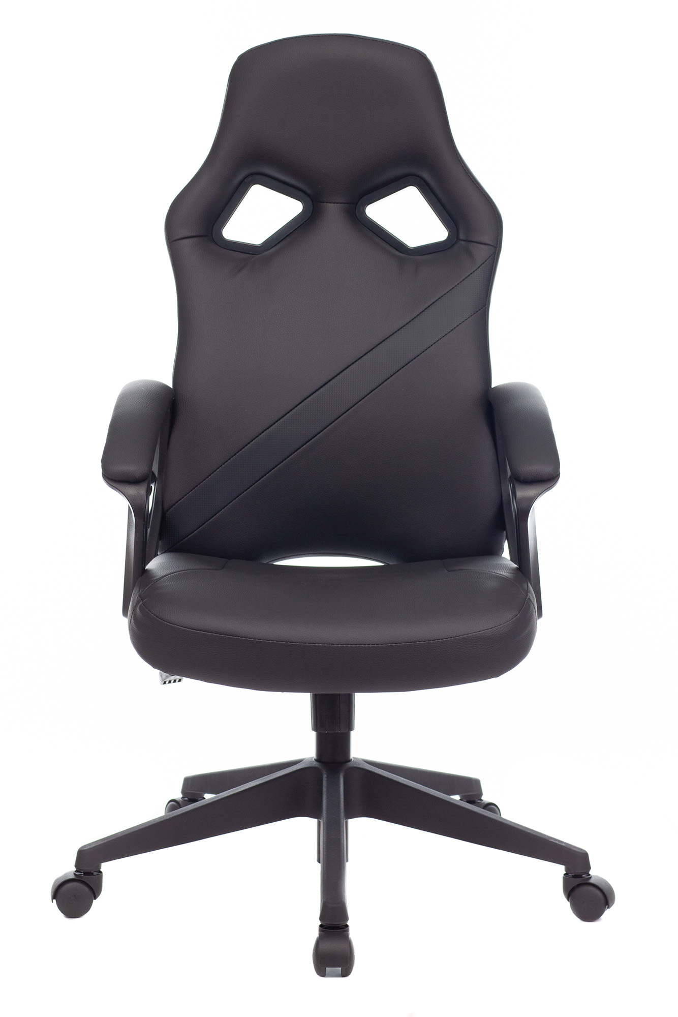 Кресло игровое Zombie Driver черный эко.кожа с подголов. крестов. пластик