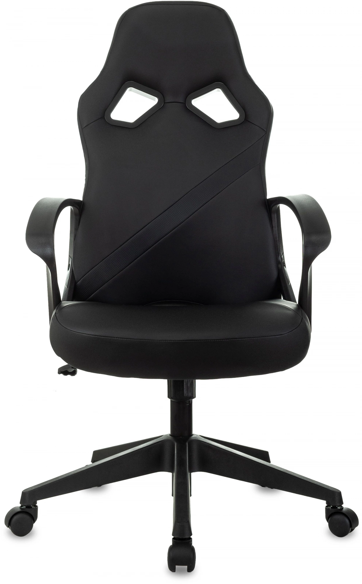 Кресло игровое Zombie 300 черный эко.кожа крестов. пластик