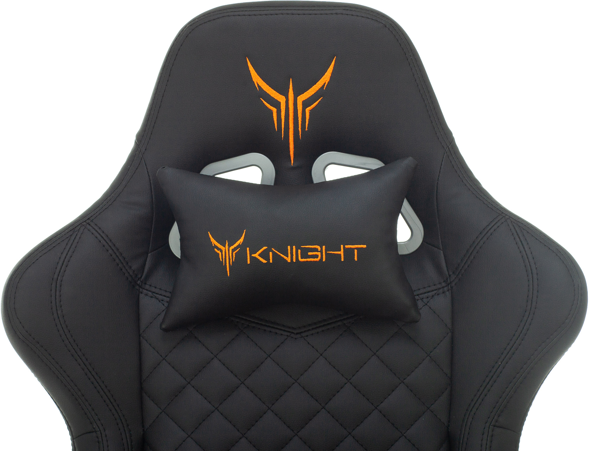 Кресло игровое Knight ARMOR черный ромбик эко.кожа с подголов. крестов. металл