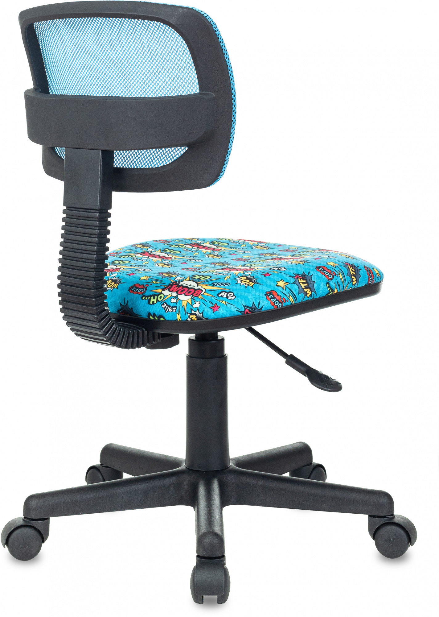 Кресло детское Бюрократ CH-299 голубой TW-31 сиденье мультиколор бум сетка/ткань крестов. пластик
