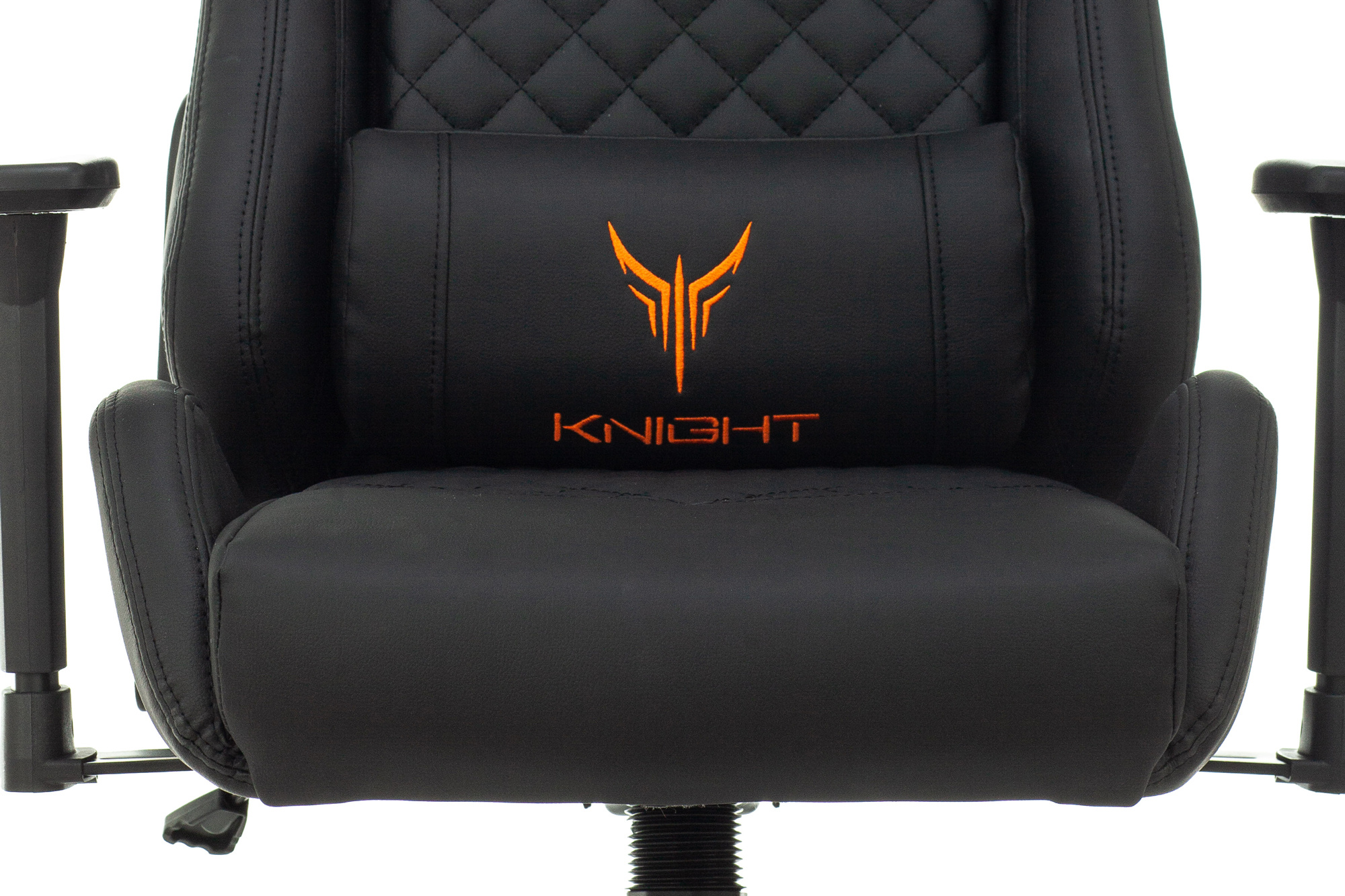 Кресло игровое Knight ARMOR черный ромбик эко.кожа с подголов. крестов. металл