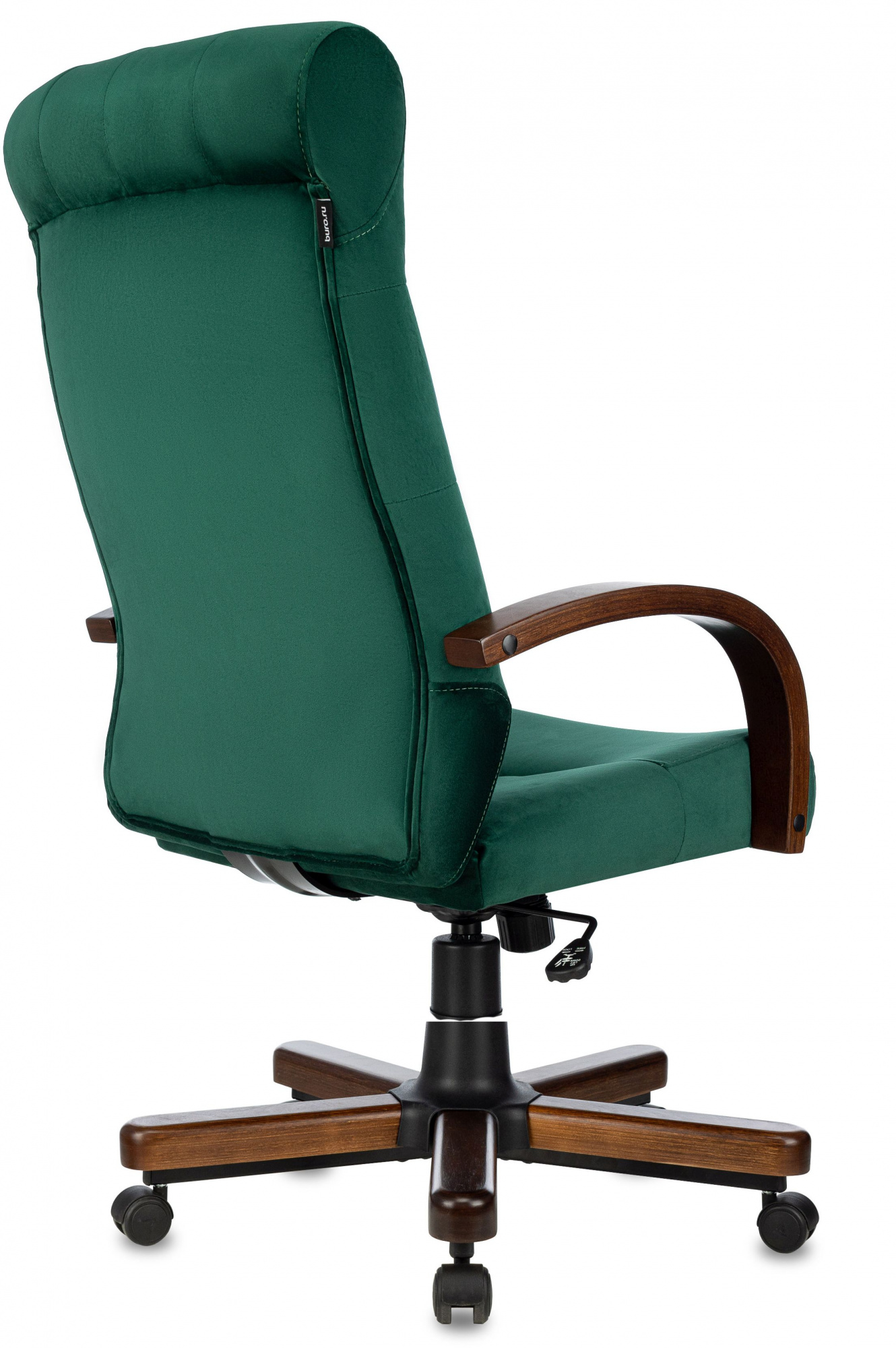 Кресло руководителя Бюрократ T-9928WALNUT Fabric зеленый Italia Green крестов. металл/дерево