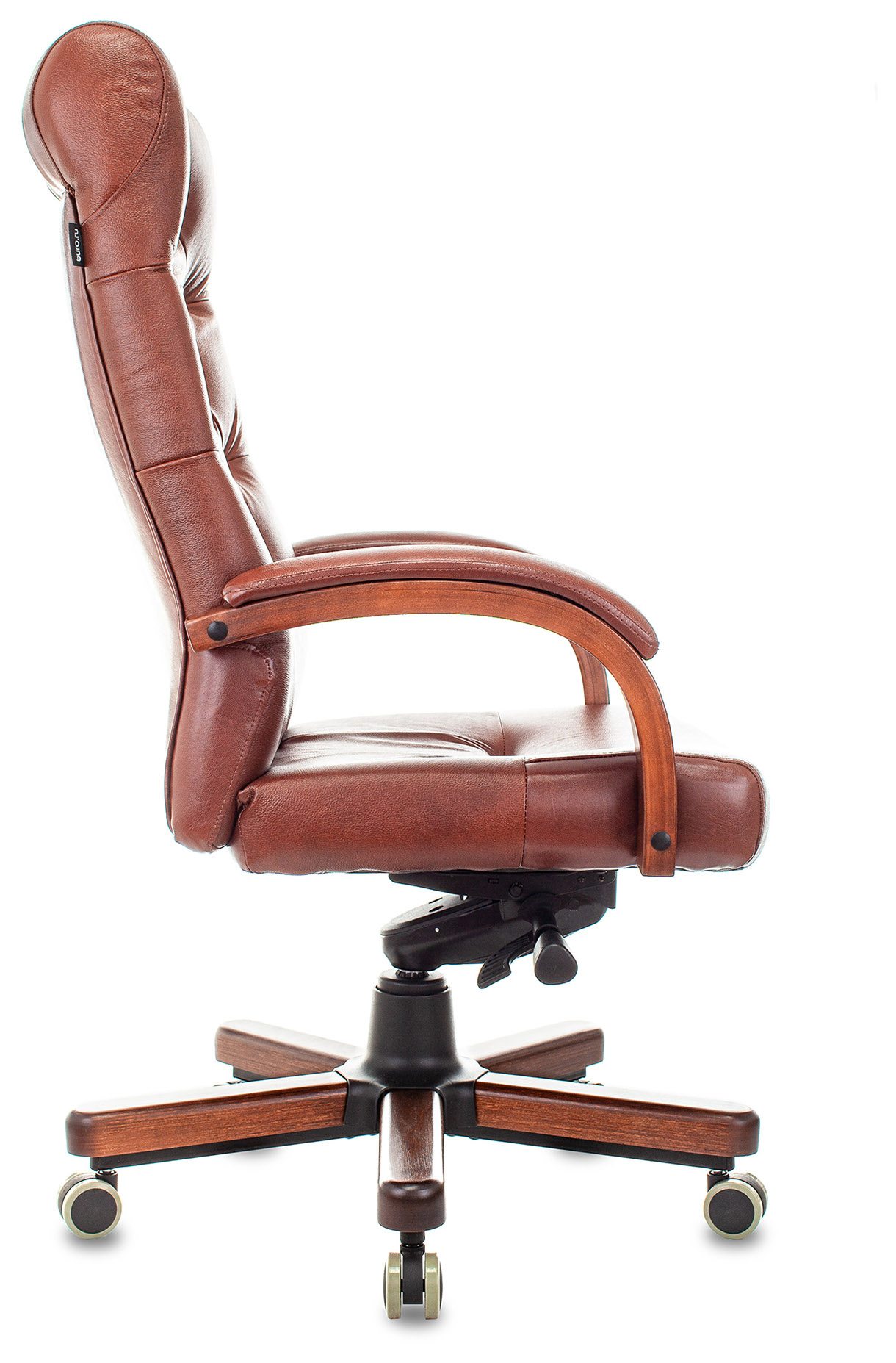 Кресло руководителя Бюрократ T-9928WALNUT светло-коричневый Leather Eichel кожа крестов. металл/дерево