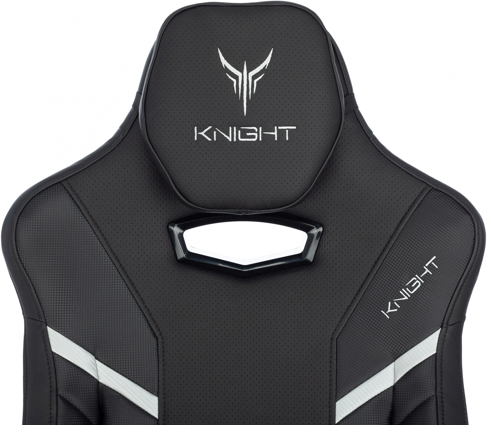 Кресло игровое Knight Thunder 5X черный эко.кожа крестов. металл