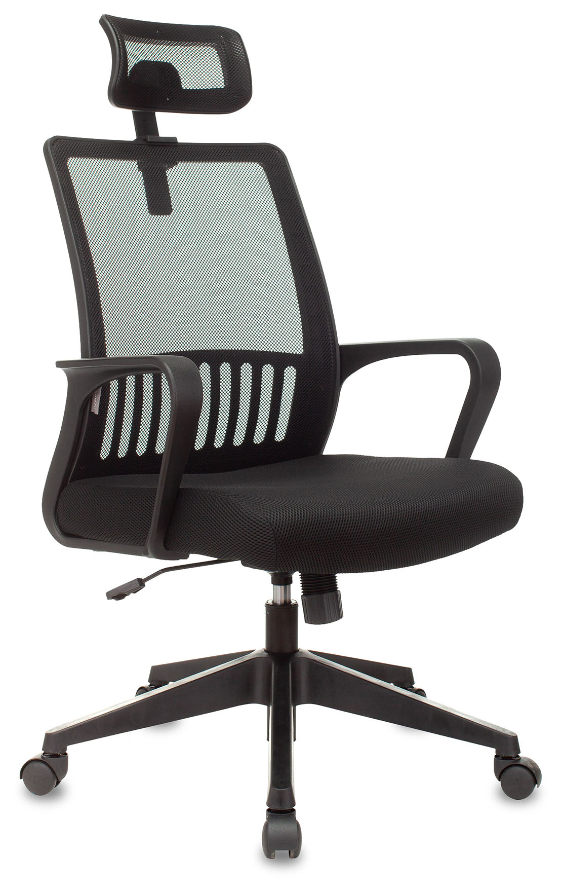 Кресло Бюрократ MC-201-H черный TW-01 TW-11 сетка/ткань с подголов. крестов. пластик