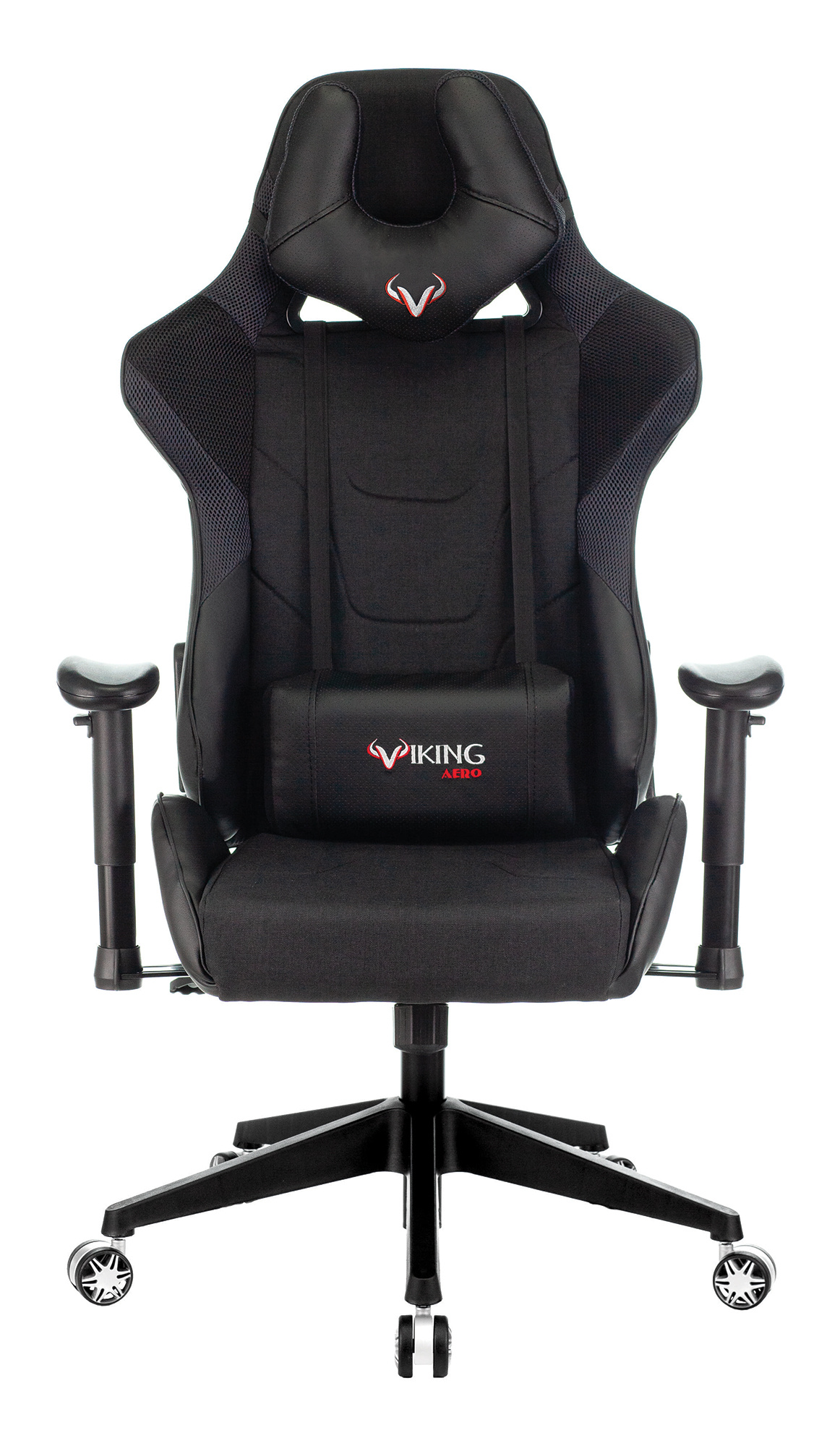 Кресло игровое Zombie VIKING 4 AERO Edition черный текстиль/эко.кожа с подголов. крестов. пластик