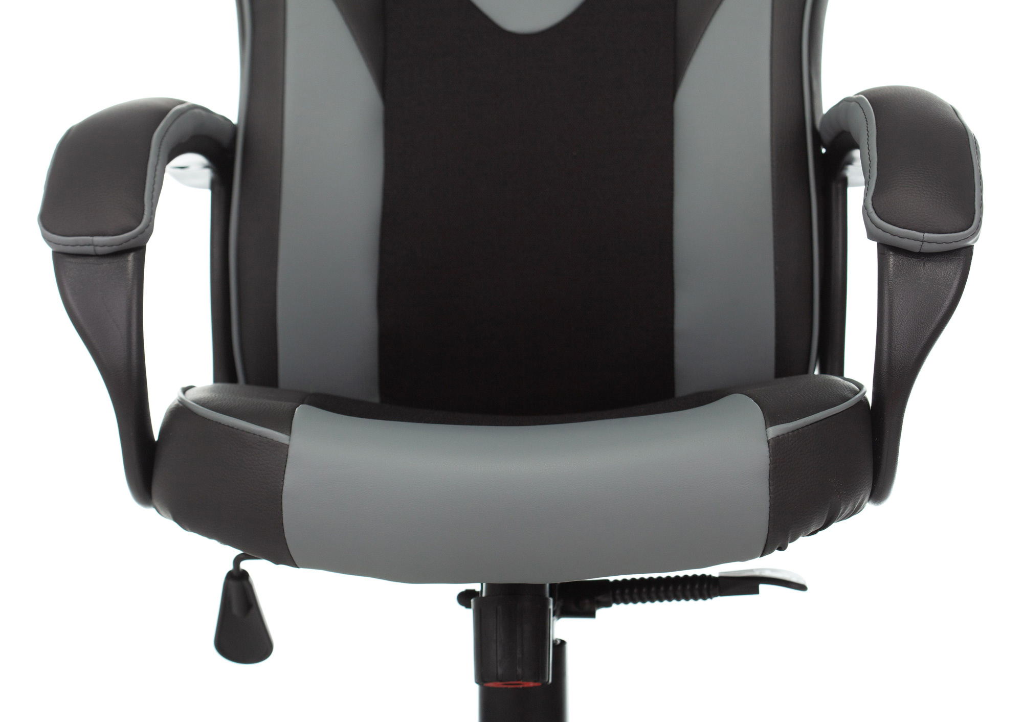 Кресло игровое Zombie GAME 17 черный/серый текстиль/эко.кожа крестов. пластик