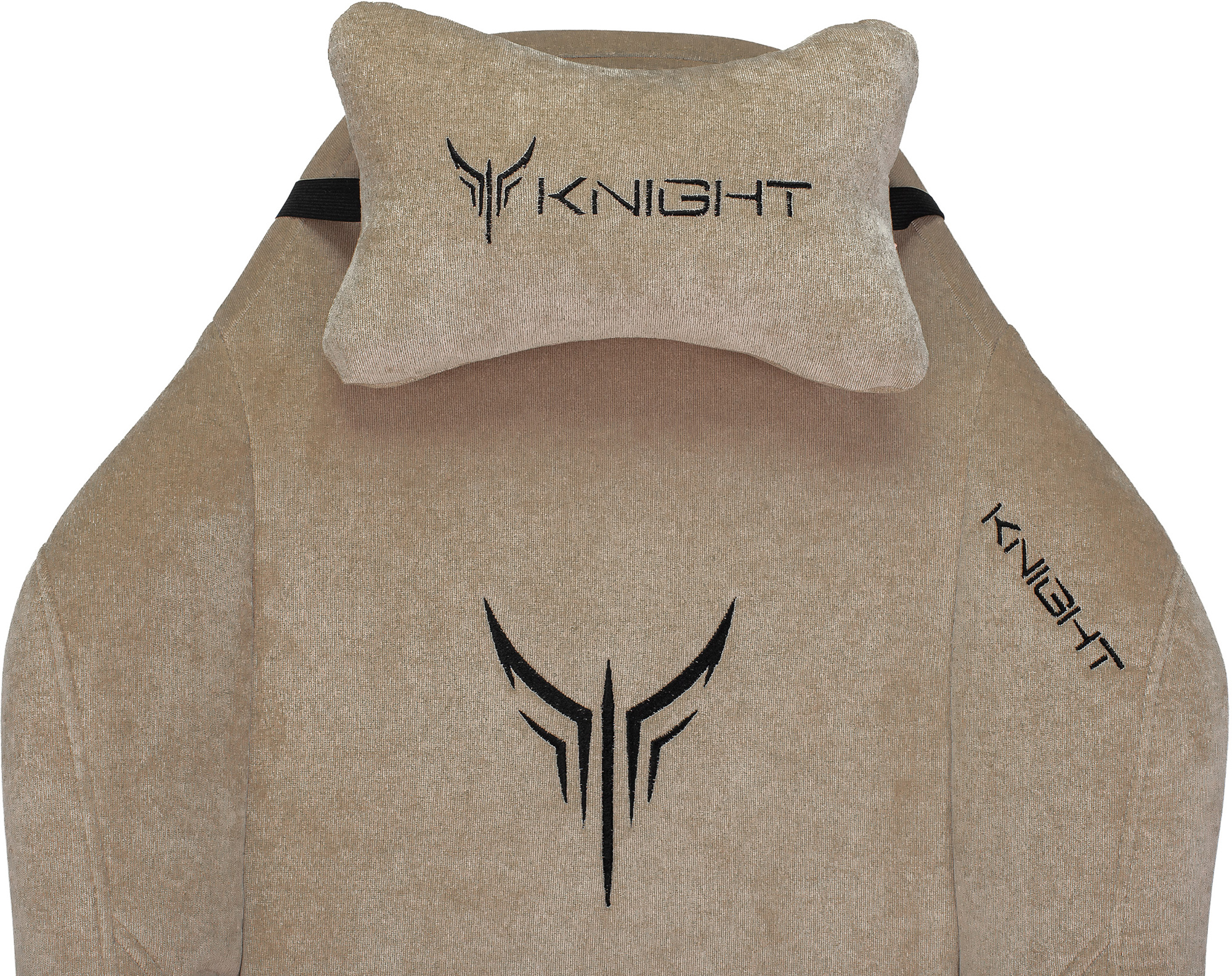 Кресло игровое Knight N1 Fabric бежевый Light-21 с подголов. крестов. металл
