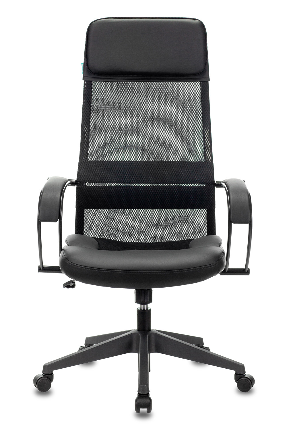 Кресло руководителя Бюрократ CH-608 черный TW-01 сиденье черный TW-11 эко.кожа/сетка с подголов. крестов. пластик