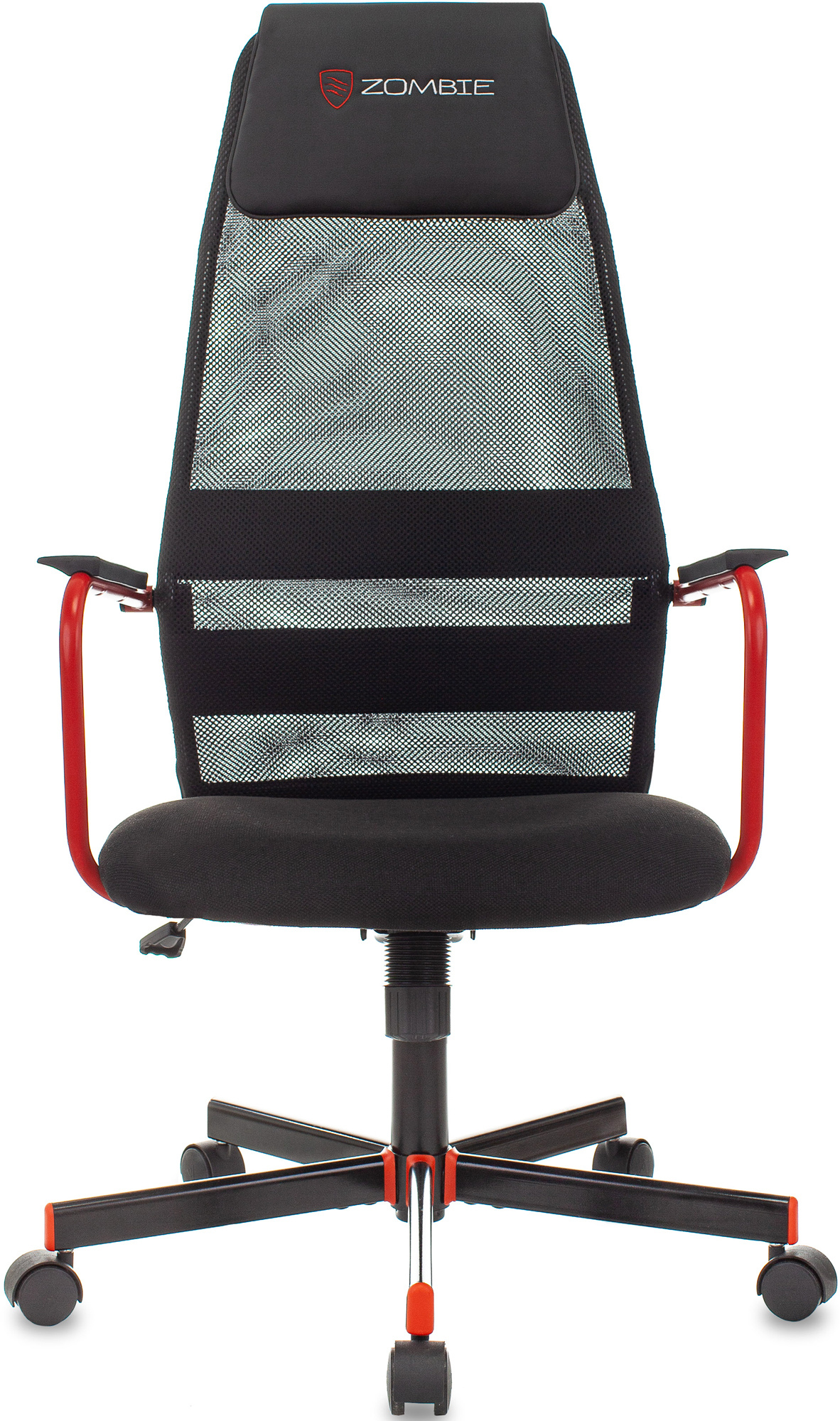 Кресло игровое Zombie One черный TW-01 3C11 сетка/ткань с подголов. крестов. металл