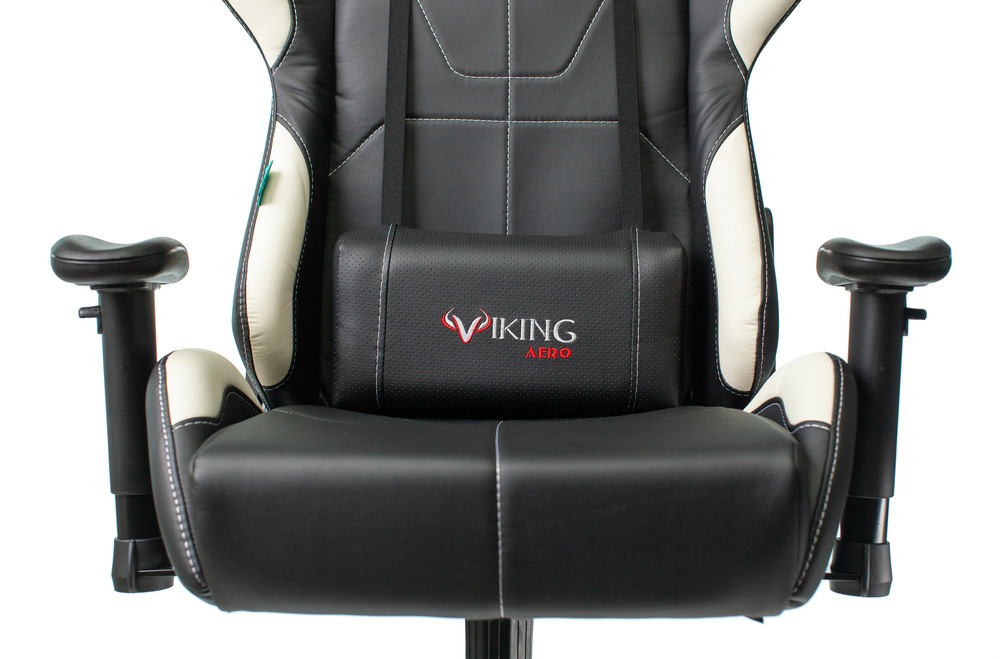 Кресло игровое Zombie VIKING 5 AERO черный/белый эко.кожа с подголов. крестов. пластик