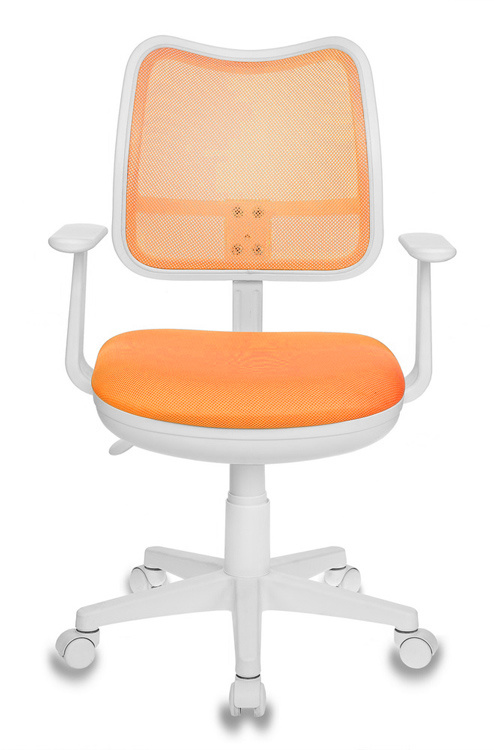 Кресло детское Бюрократ Ch-W797 оранжевый сиденье оранжевый TW-96-1 сетка/ткань крестов. пластик пластик белый