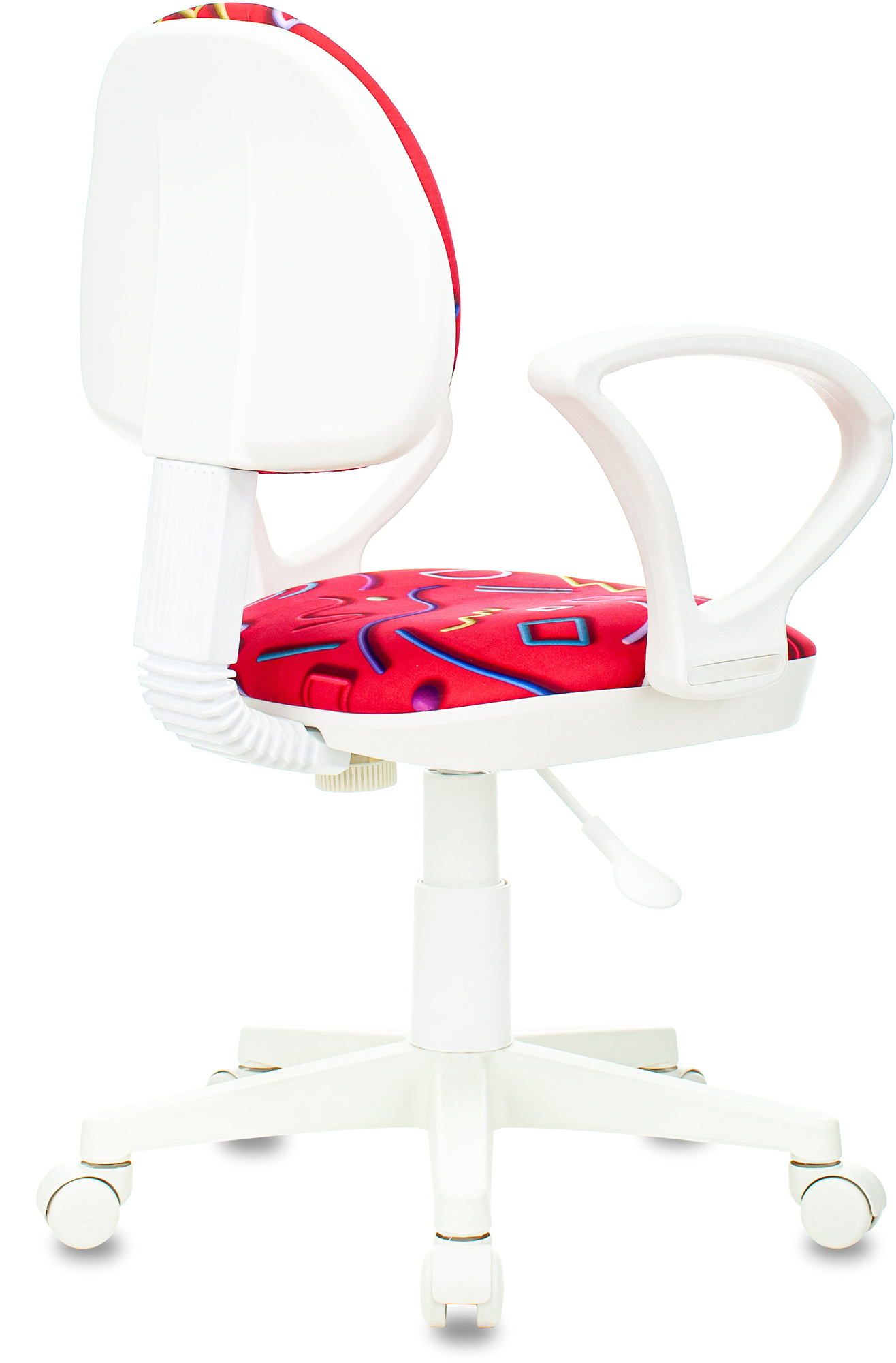 Кресло детское Бюрократ KD-3/WH/ARM розовый Sticks 05 крестов. пластик пластик белый