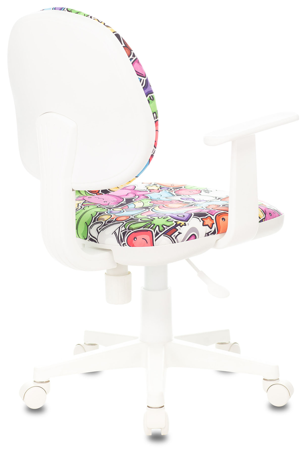 Кресло детское Бюрократ CH-W356AXSN мультиколор маскарад крестов. пластик пластик белый