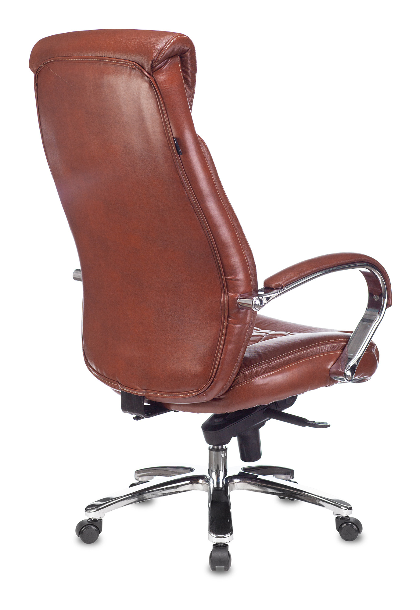 Кресло руководителя Бюрократ T-9924SL светло-коричневый Leather Eichel кожа крестов. металл хром
