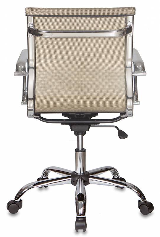 Кресло руководителя Бюрократ CH-993-Low золотистый сетка низк.спин. крестов. металл хром