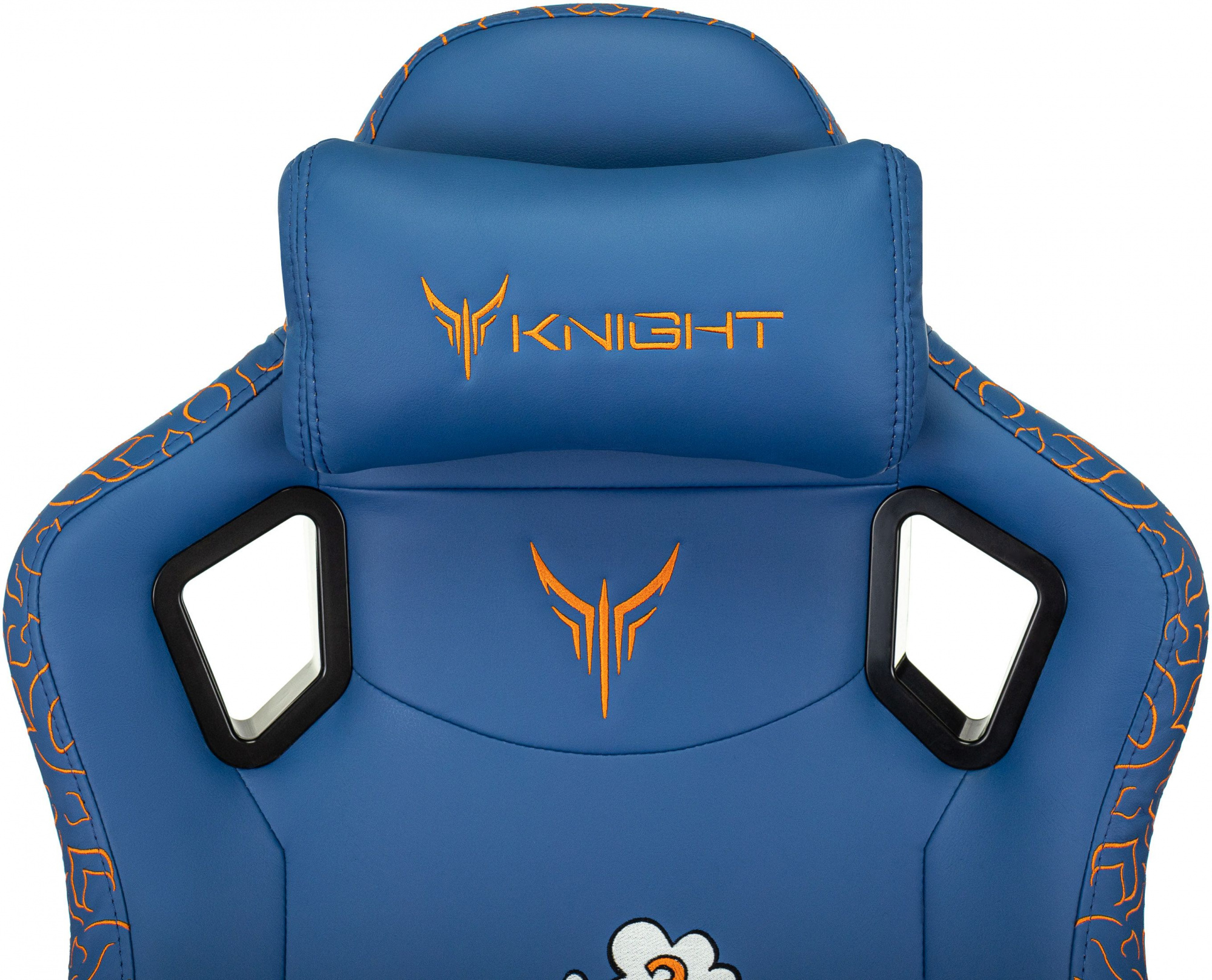 Кресло игровое Knight Craft Dragon синий эко.кожа крестов. металл
