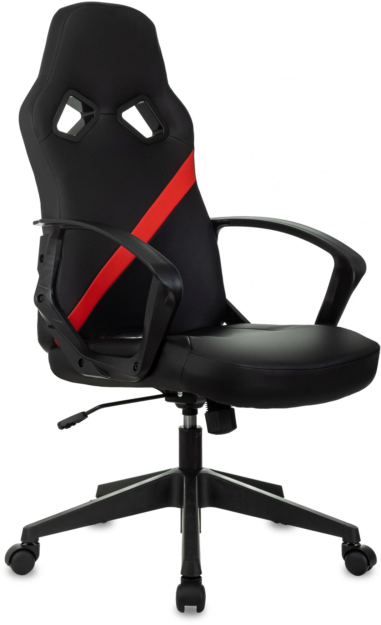 Кресло игровое Zombie 300 черный/красный эко.кожа крестов. пластик