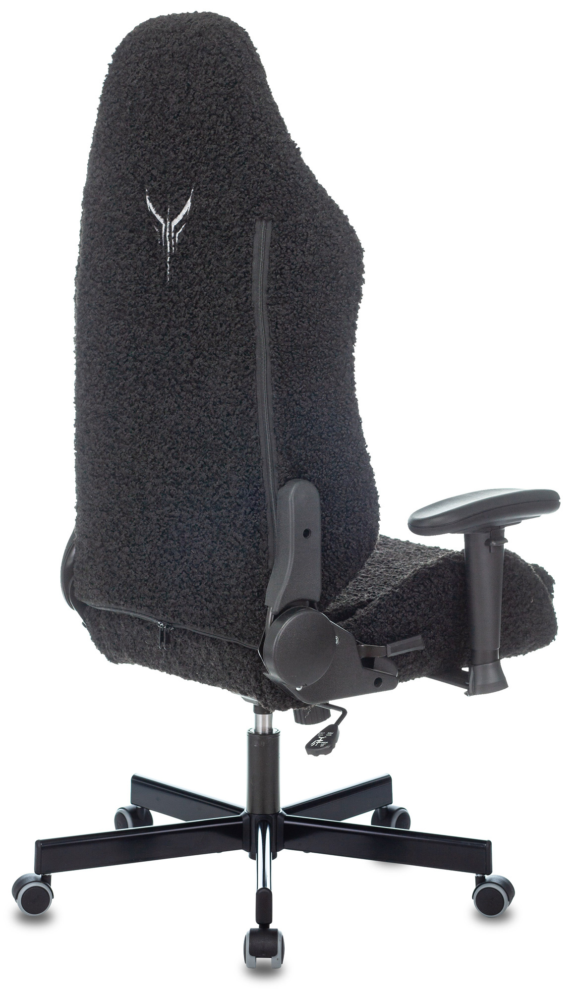 Кресло игровое Knight T1 черный экомех с подголов. крестов. металл
