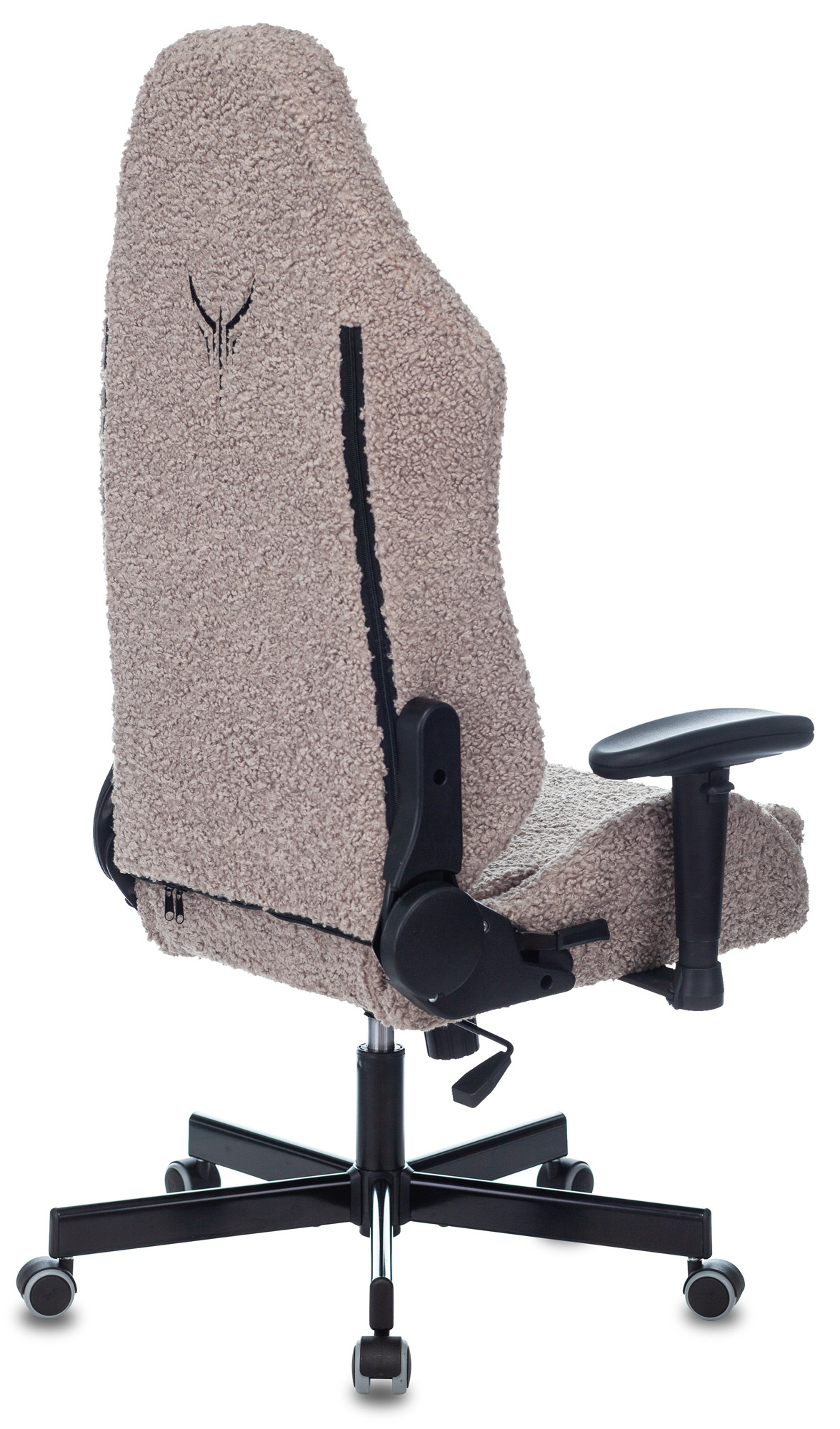 Кресло игровое Knight T1 серый экомех с подголов. крестов. металл