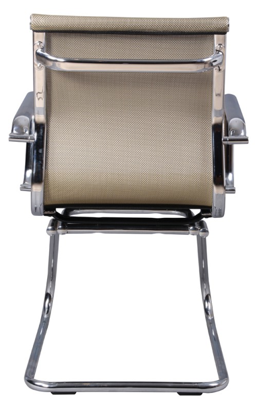 Кресло Бюрократ CH-993-Low-V золотистый сетка низк.спин. полозья металл хром