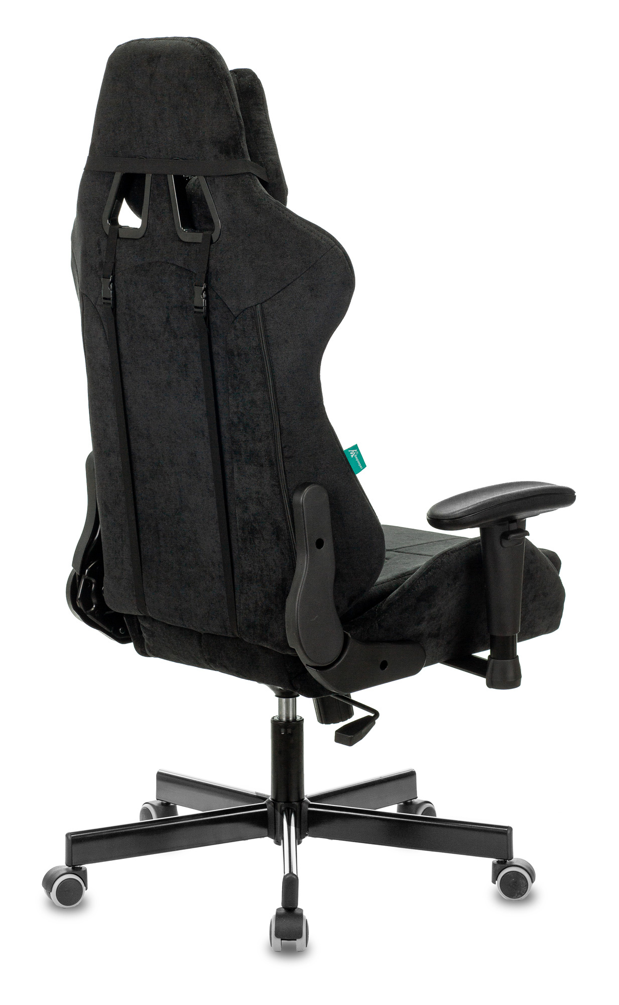 Кресло игровое Zombie VIKING KNIGHT Fabric черный Light-20 с подголов. крестов. металл