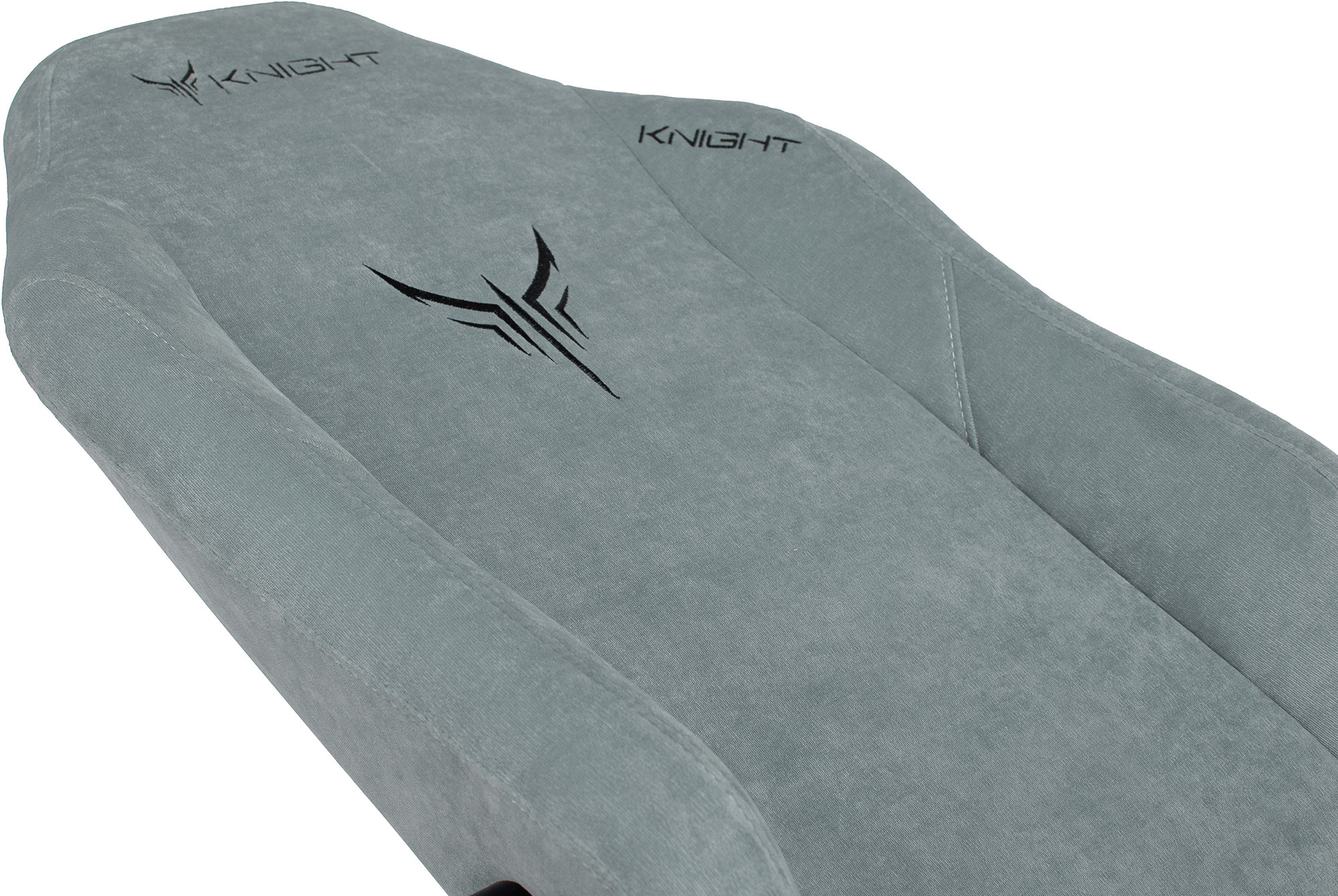 Кресло игровое Knight N1 Fabric серо-голубой Light-28 с подголов. крестов. металл